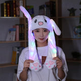 Cute Rabbit Plush Bunny Cap - The Ears Pop Hat Funny Bunny